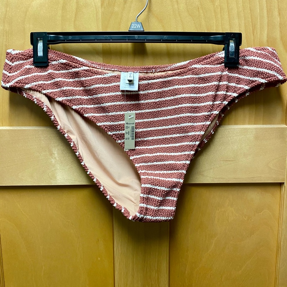 Madewell Striped Swim Bottom SZXXL NWT